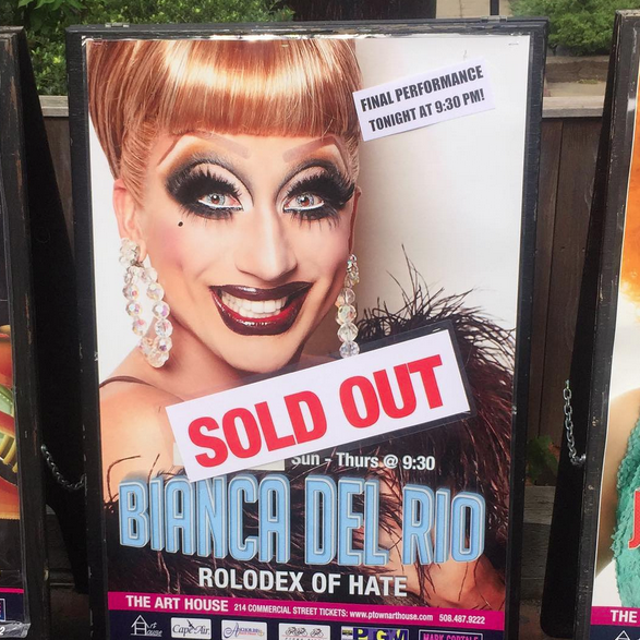 Bianca Del Rio's Show 'Rolodex of Hate' in Provincetown/Instagram