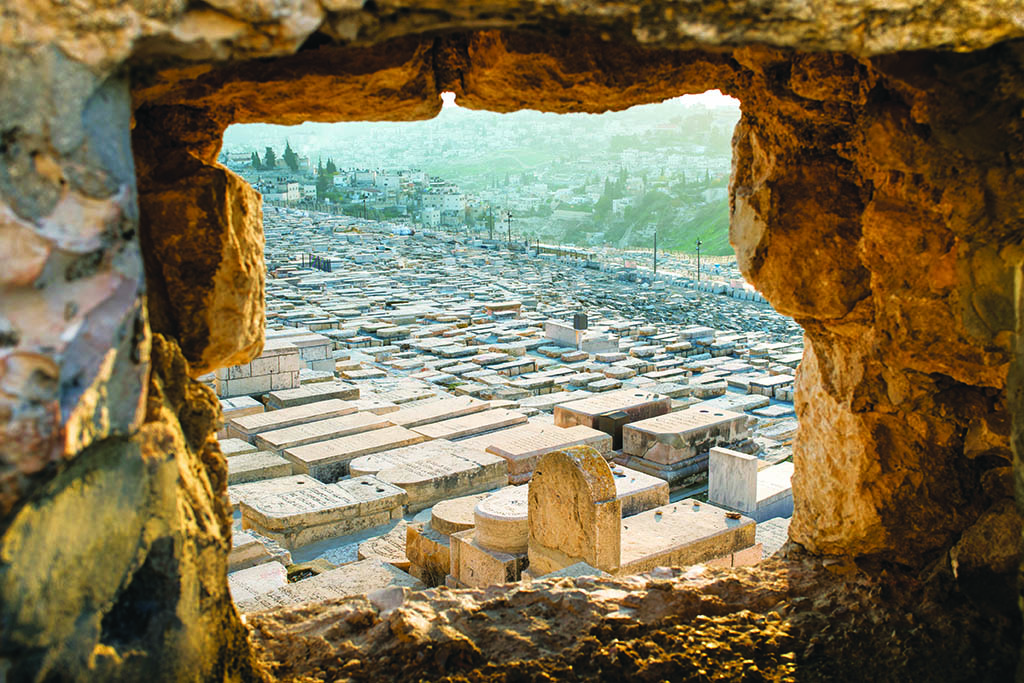 Ancient Jewish cemetery on the Mount of Olives in Jerusalem
