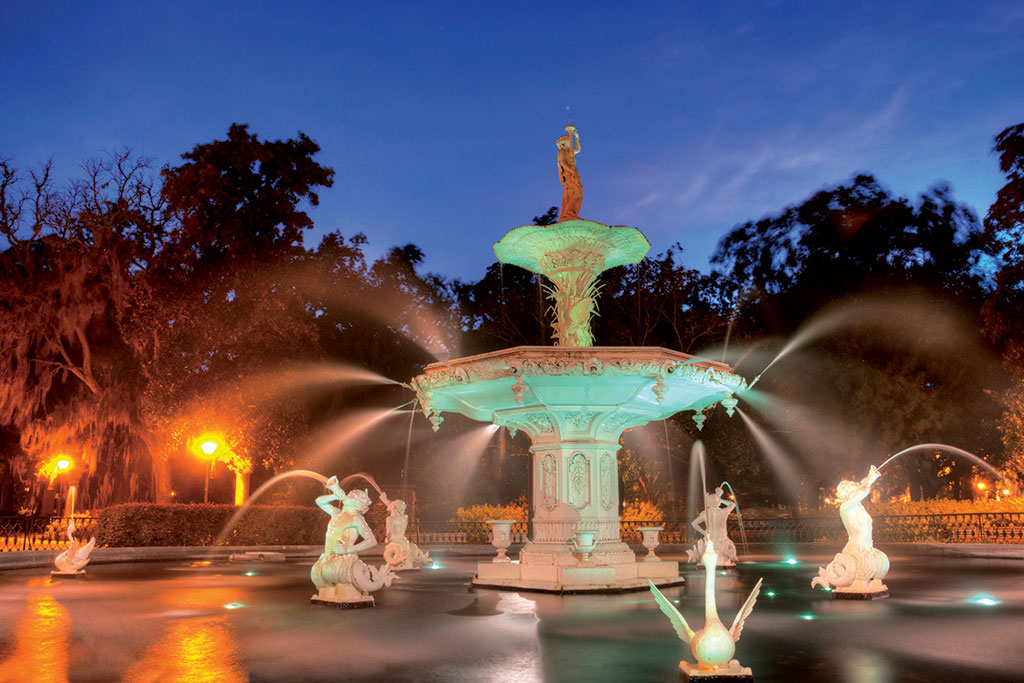 Forsyth Fountain in Savannah, Georgia