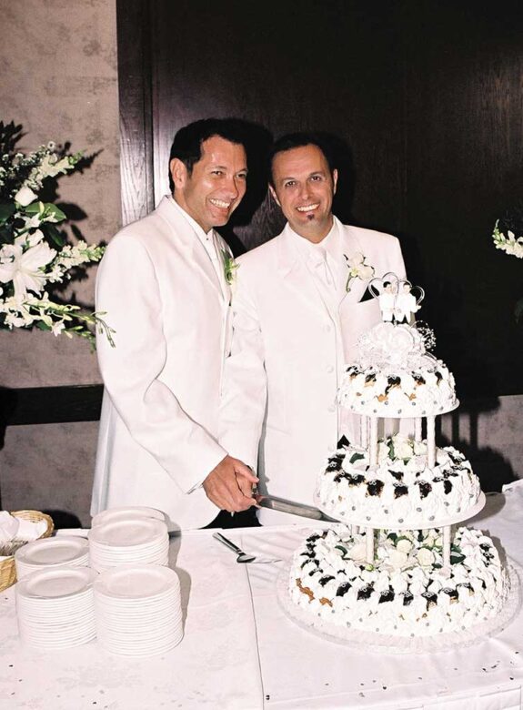 Lawrence and Royden were married in Vancouver in 2004