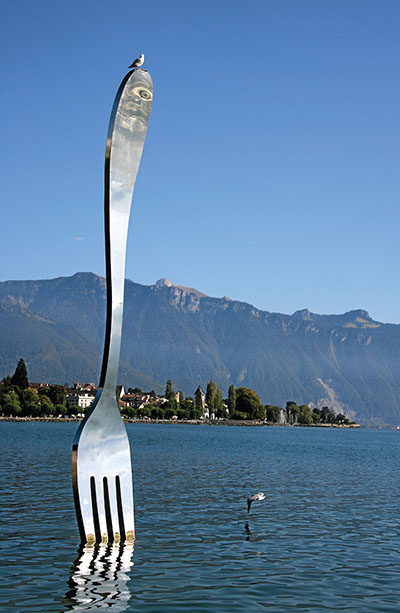 "Fork" by Jean-Pierre Zaug in Lake Geneva