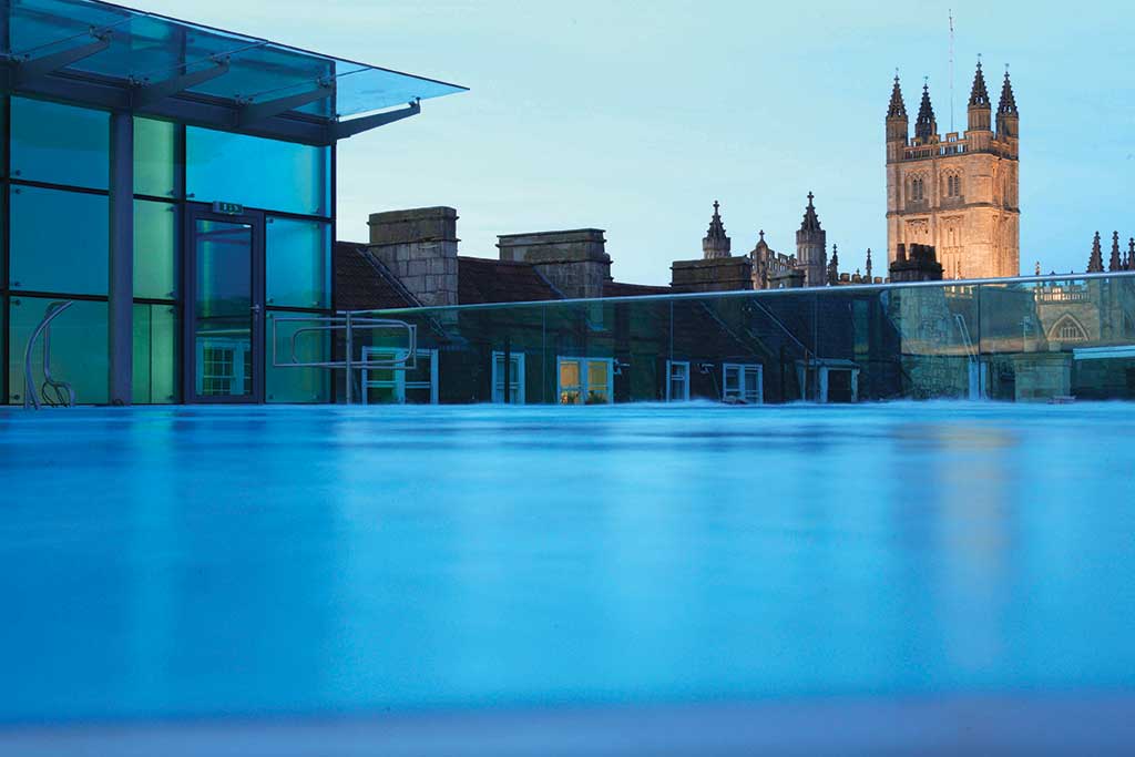 Rooftop Pool at the Thermae Bath Spa