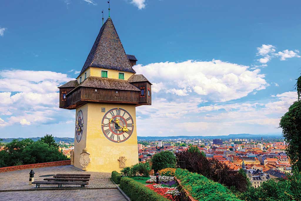 Medieval Clock Tower in Graz