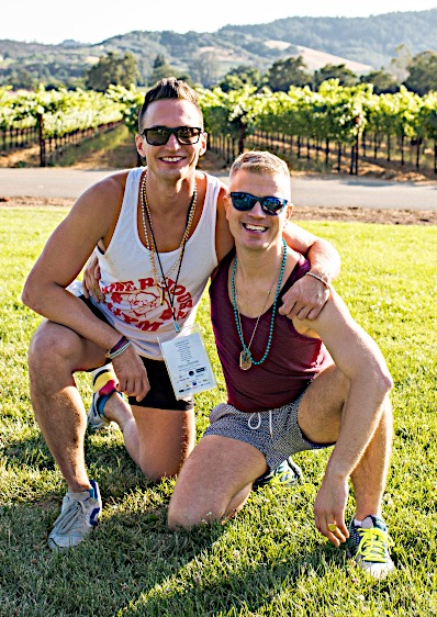 Guys in Field - Gay Wine Weekend in Sonoma, CA