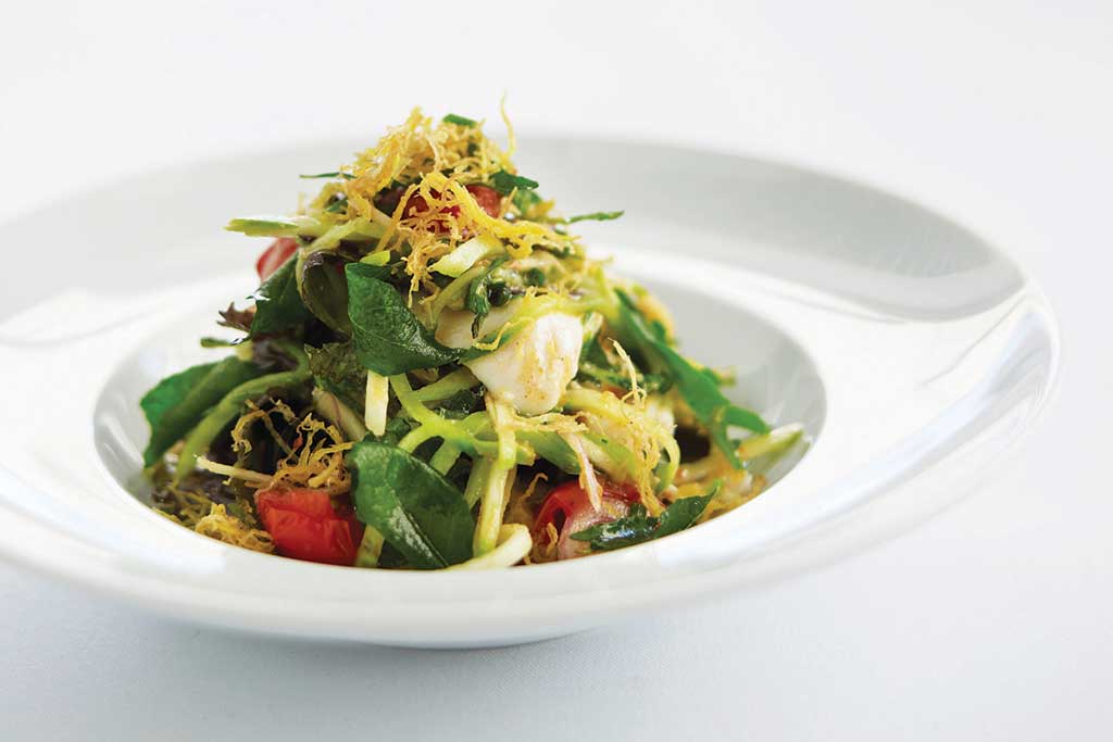 curry leaf fish salad