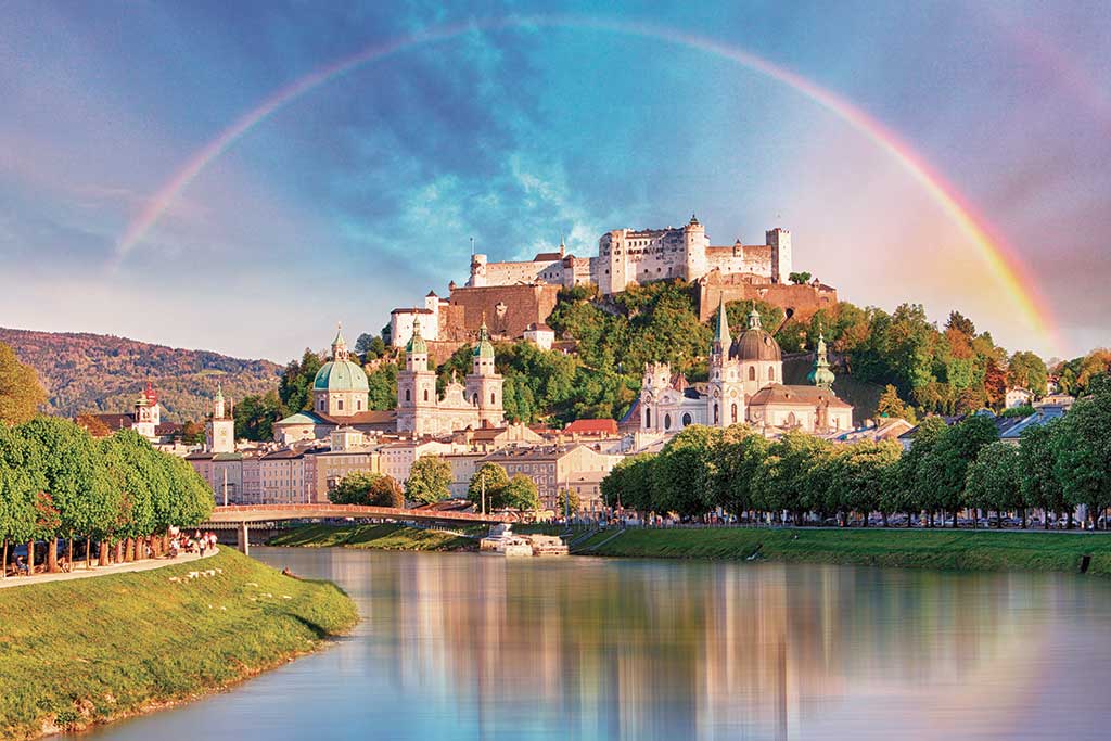 Rainbow Over Salzburg Castle