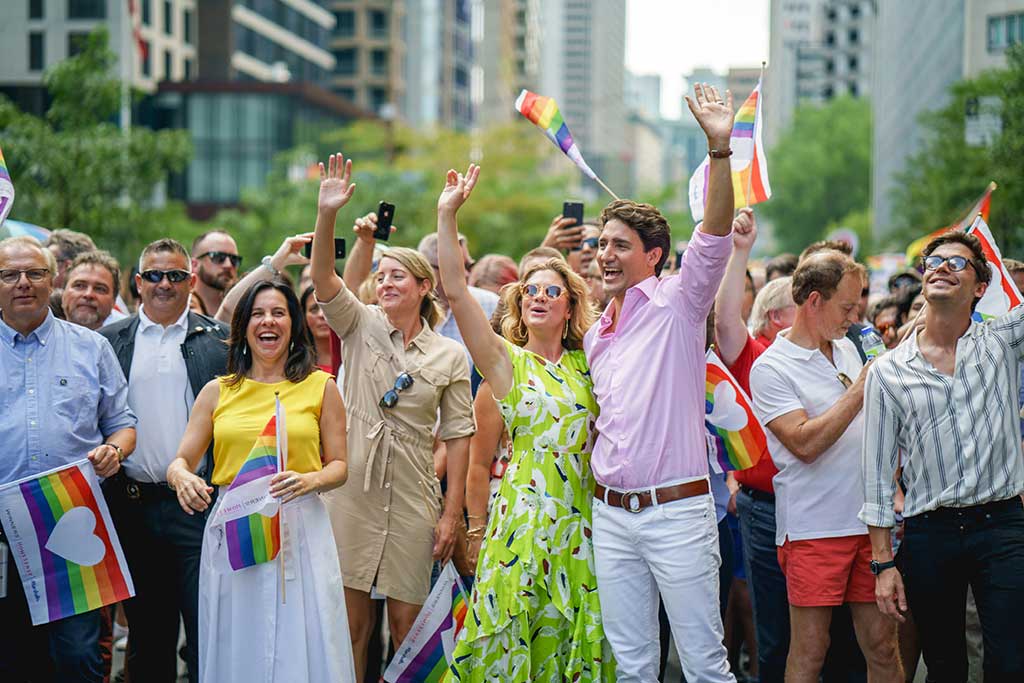 Prime Minister Justin Trudeau leading Montréal Pride (Fierté) 2018