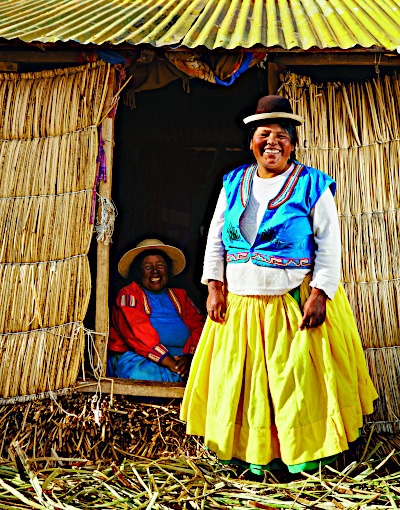 Uro Women on Lake Titicaca, The Andes, Peru