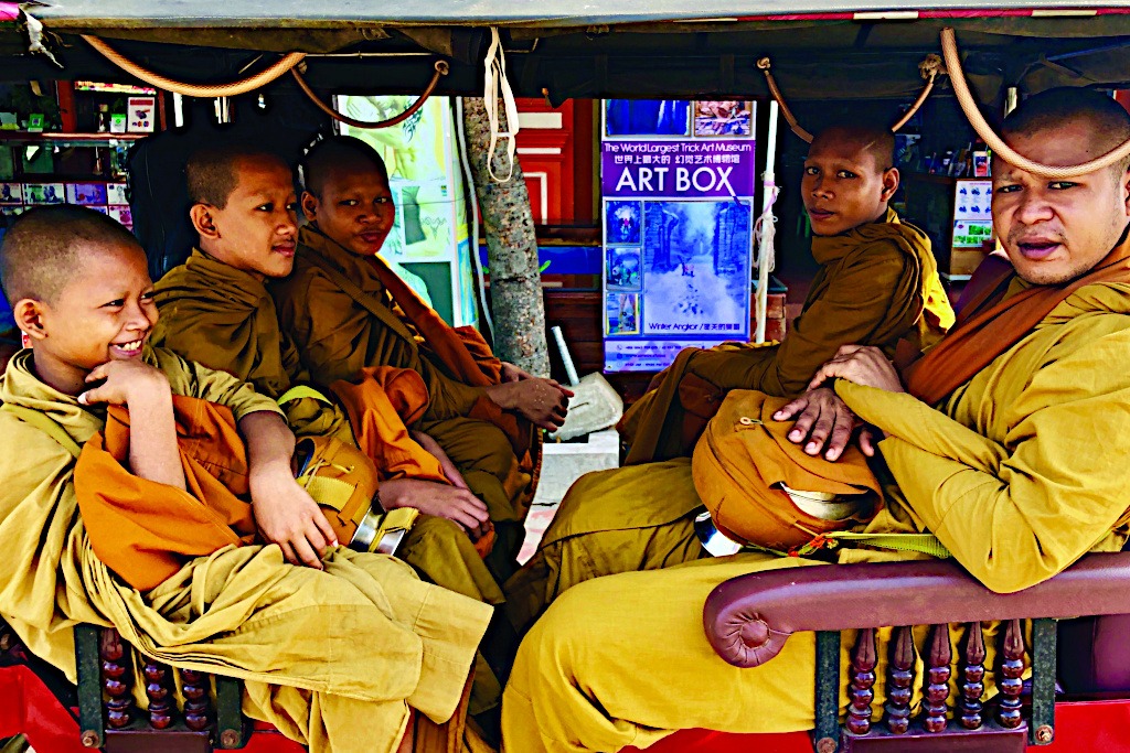 Buddhist monks in Siem Reap, Cambodia