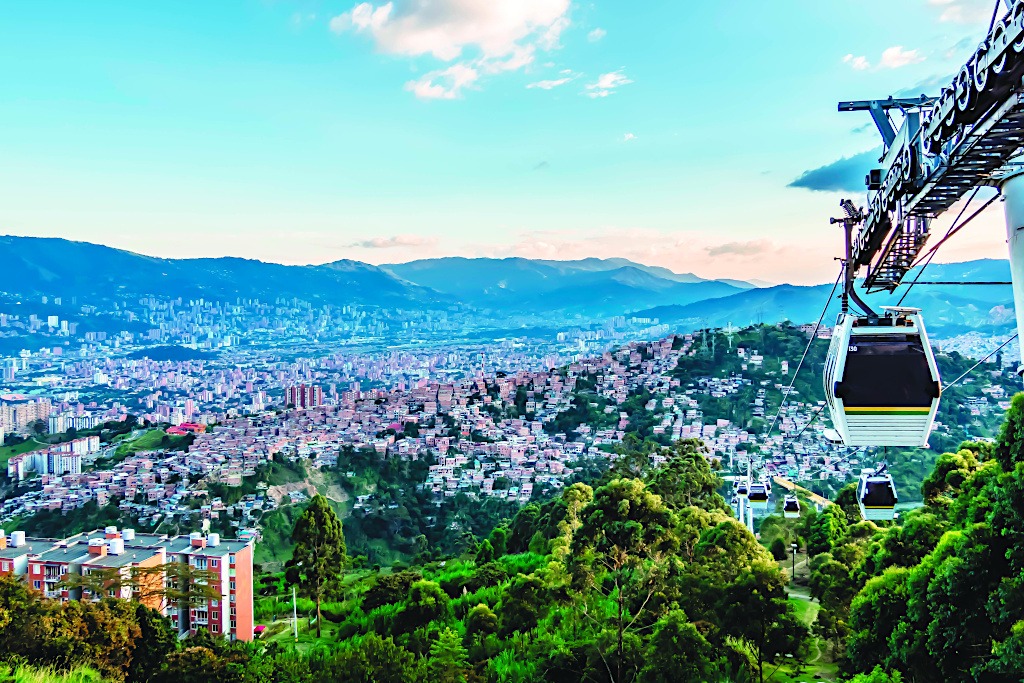 Aerial View of Medellin from the Metro Cable