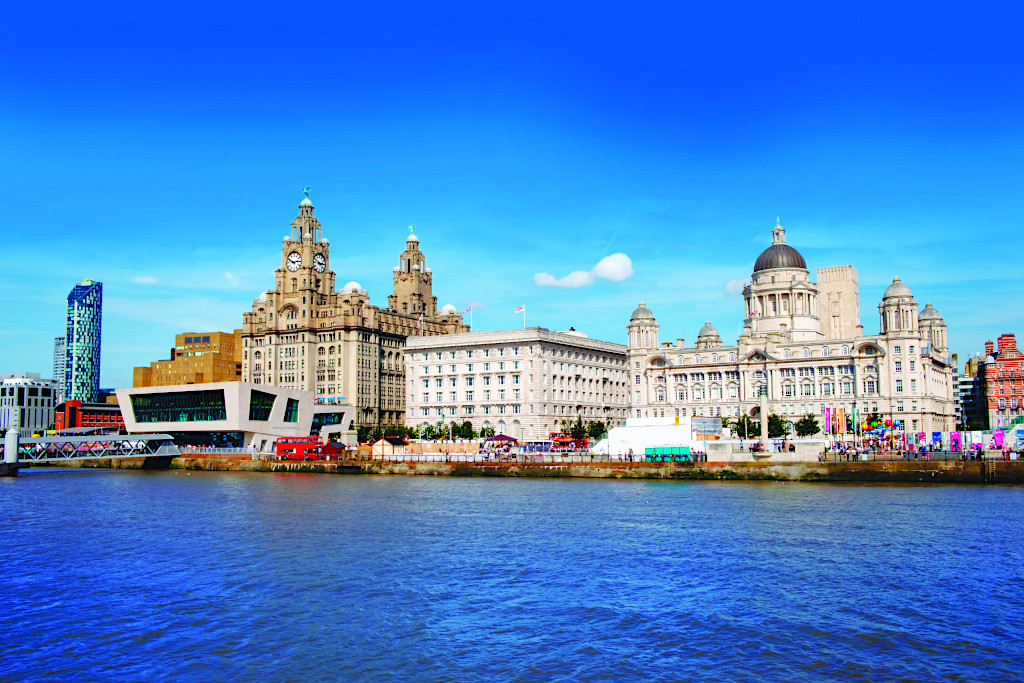 Liverpool Waterfront in Northern England
