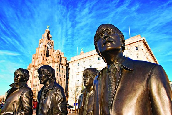Beatles Sculpture in Liverpool Northern England