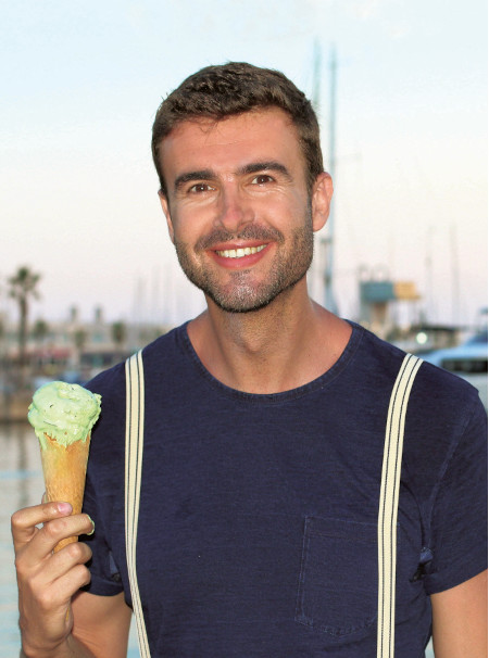 Enjoying Ice Cream from Hug Life in Long Beach, CA