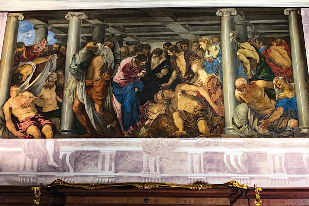 Christ Healing the Paralytic by Tintoretto (Saint Roch's Church) - Art in Venice