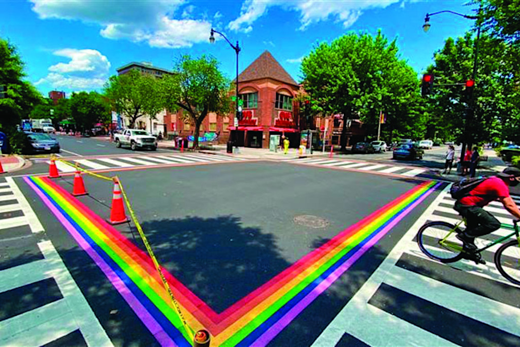 Dupont Rainbow Art in Dupont Circle, Washington, DC