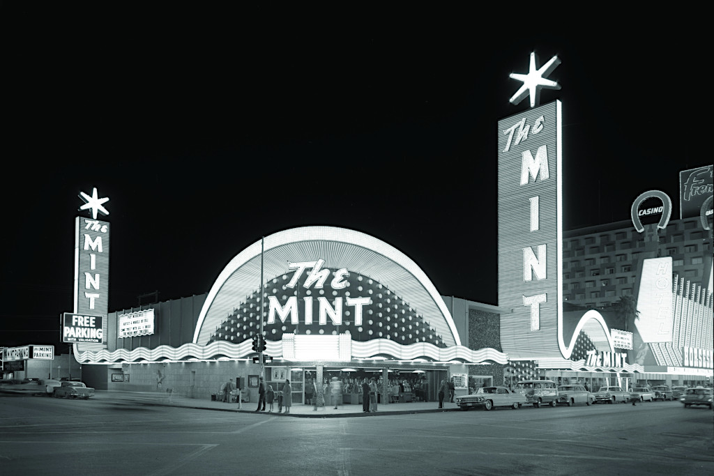 The Mint at Night, March 21, 1962 | Neon Lights in Las Vegas, Nevada