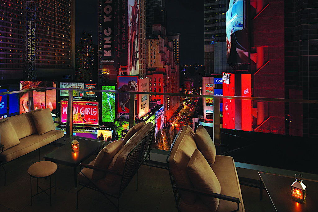 Outdoor Terrace at The Times Square EDITION - Design Hotels Around the World