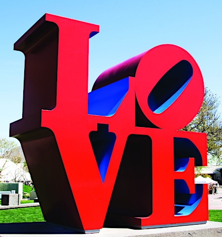 Love Sculpture in Civic Center Park in Scottsdale, Arizona
