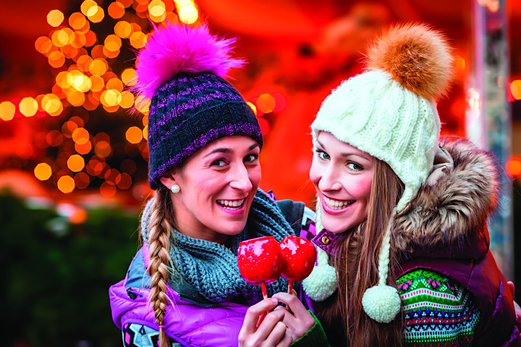 Candied Apples are a Popular Treat at Christmas Markets in USA