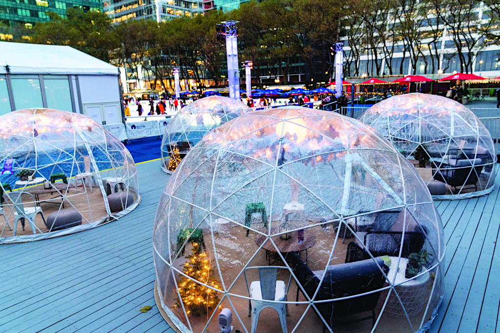 Igloos at Brant Park Christmas Market | Christmas Markets in the USA