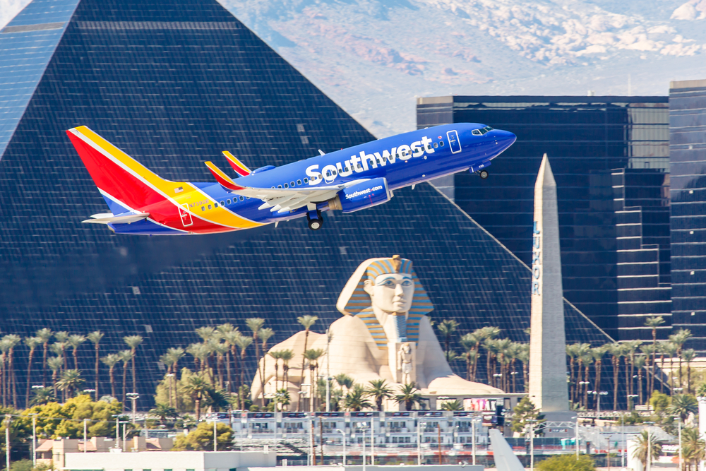a Southwest plane in Las Vegas