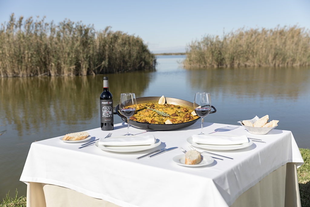 Paella Albufera in the Region of Valencia, Spain