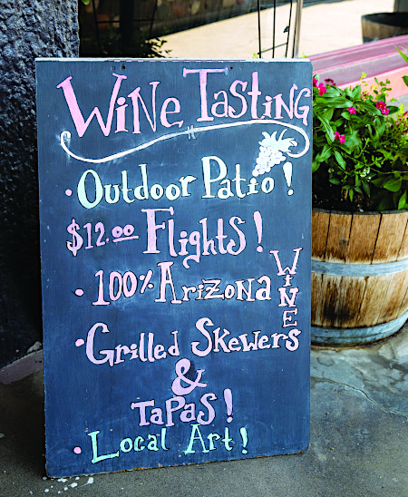 Wine Tasting Sign in Arizona