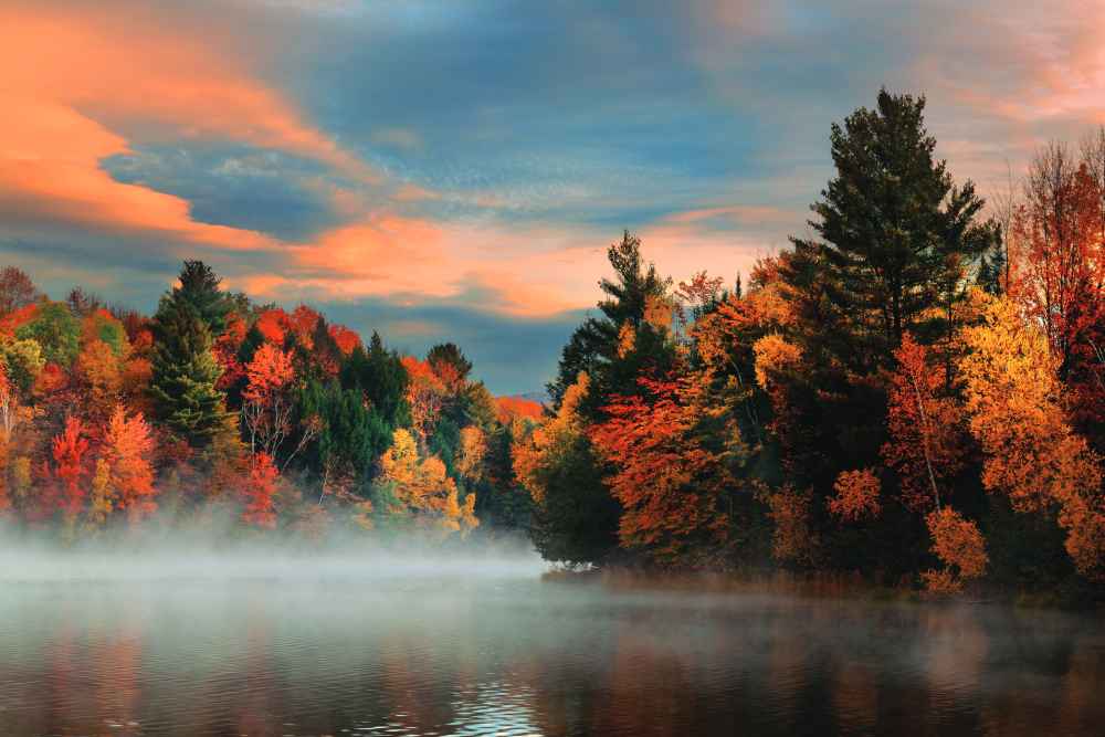 Morning Fog on a Lake in Stowe (Photo by Songquan Deng)