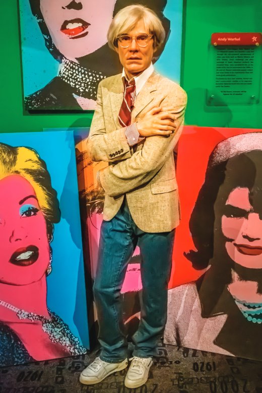 Andy Warhol wax Figure at Madame Tussauds in Times Square (Photo_ Oleg Anisimov)