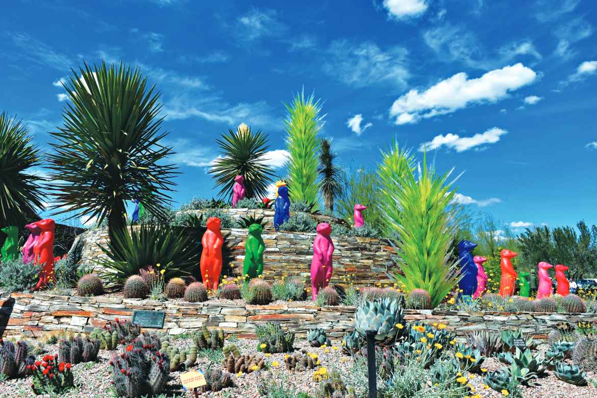 Artwork at the Desert Botanical Gardens in Phoenix (Photo by Raeann Davies)