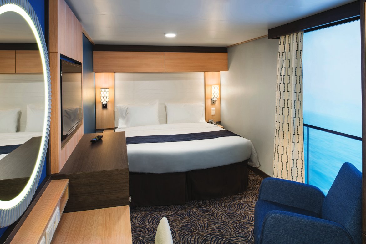 Anthem of the Seas Inside Cabin Virtual Balcony (Photo by RCL)