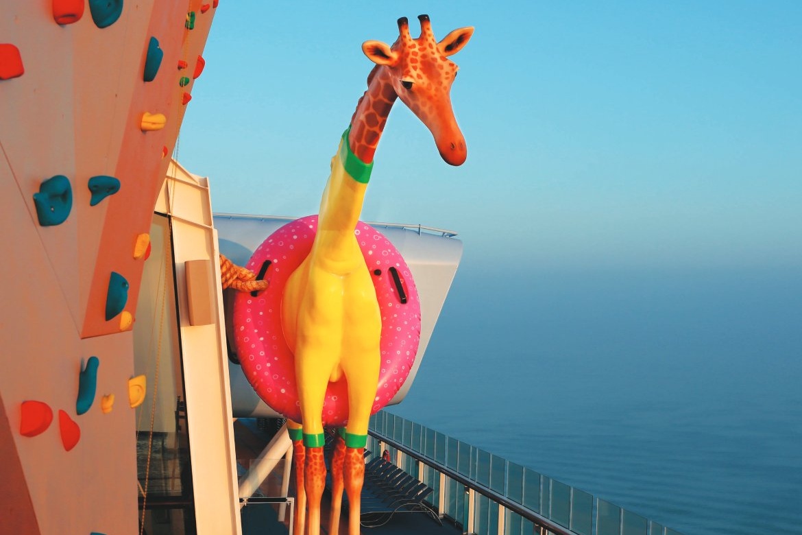 Gig the Giraffe on Athem of the Seas (Photo by RCL)