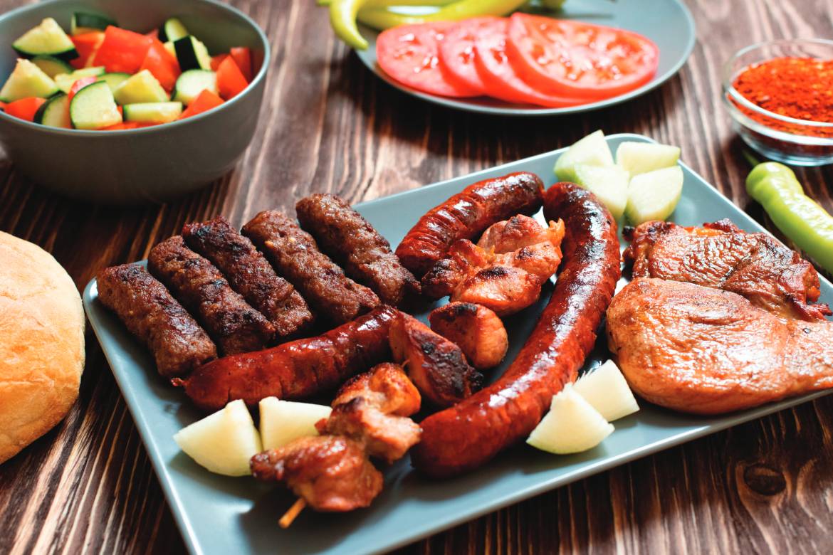 Traditional Serbian and Balkan grilled meat called mesano meso (Photo by Daria KM)