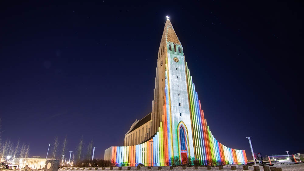 Winter Lights festival Hallgrimskirkja Church (Photo by Fueled by Time)