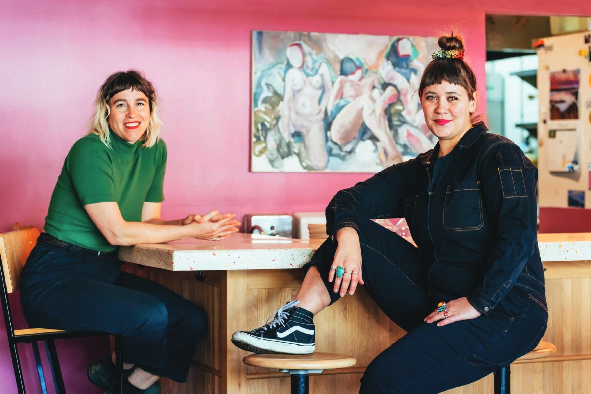 Emily Bielagus (left) and Mara Herbkersman, Owners of The Ruby Fruit(Photo by Jesse Saler)
