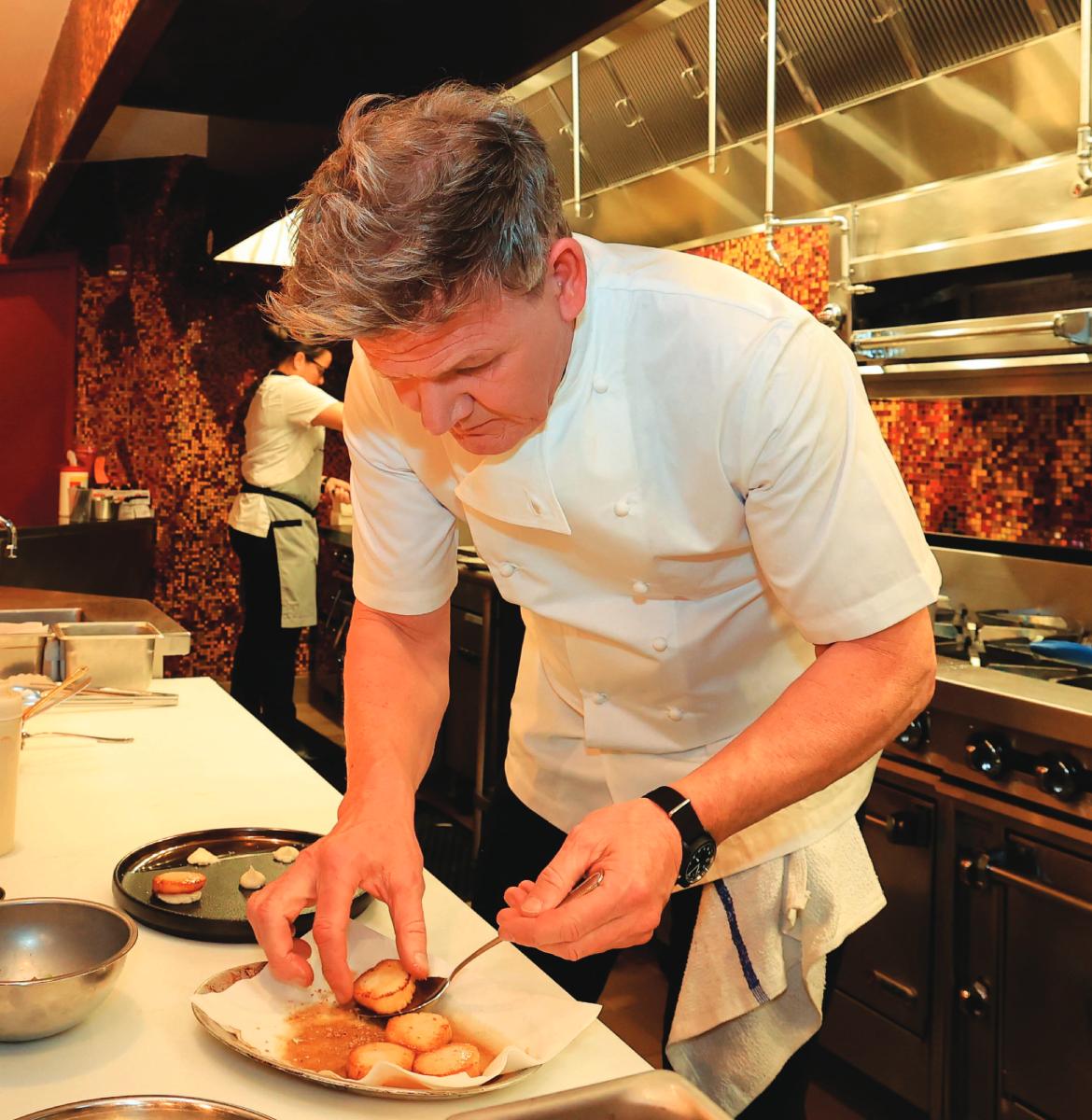 Gordon Ramsay at Hell’s Kitchen (Photo by Mike Manger, PhotoGraphics)