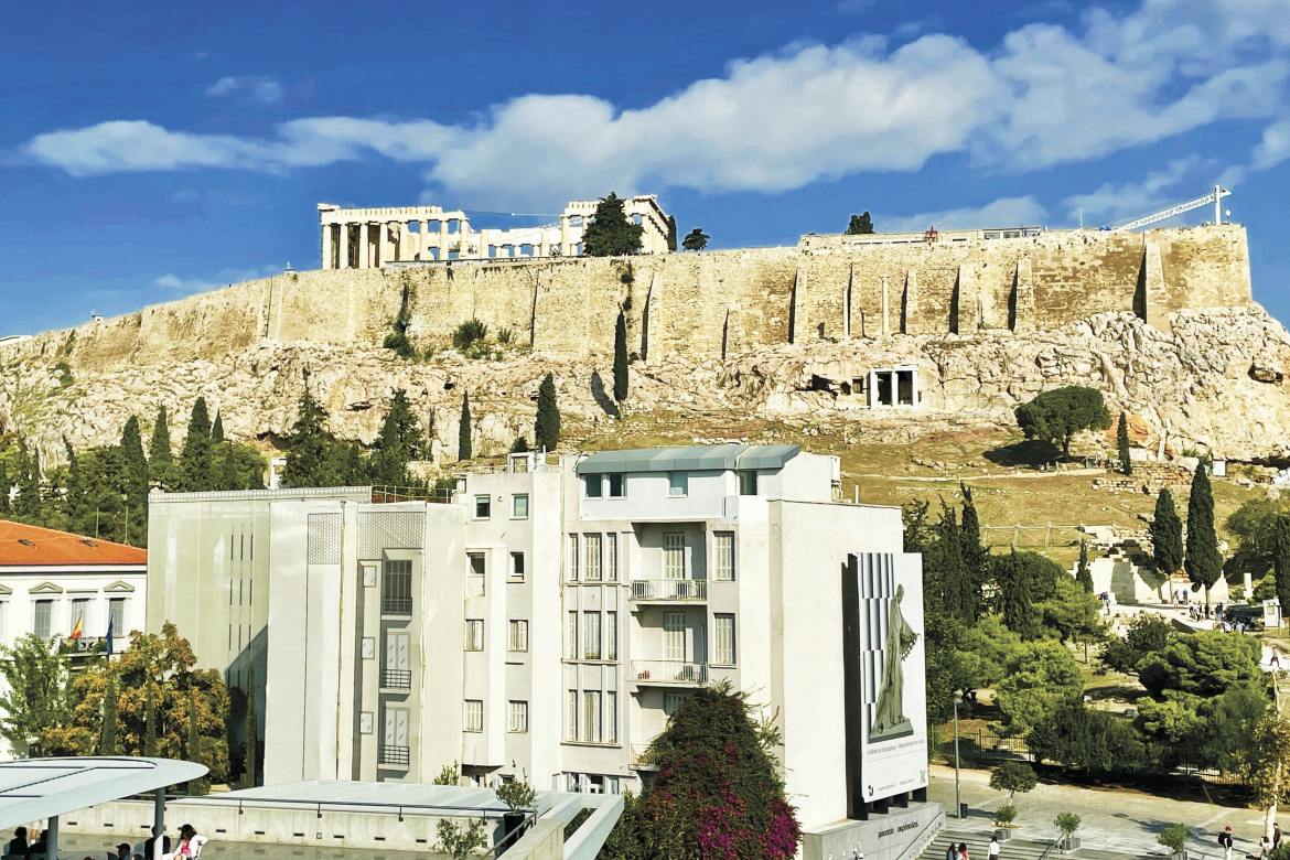 View of the Acropolis from the rooftop Cafe at the Acropolis Museum (Photo by Richard Nahem)