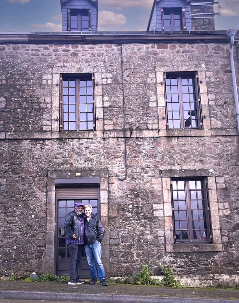 Davyd and Jiri in Front of Their Maison in France (Photo by Suber)