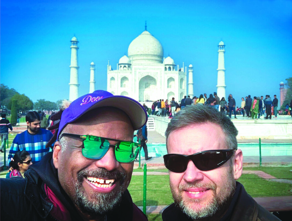 Davyd and Jiri visiting the Taj Maha (Photo by Suber)