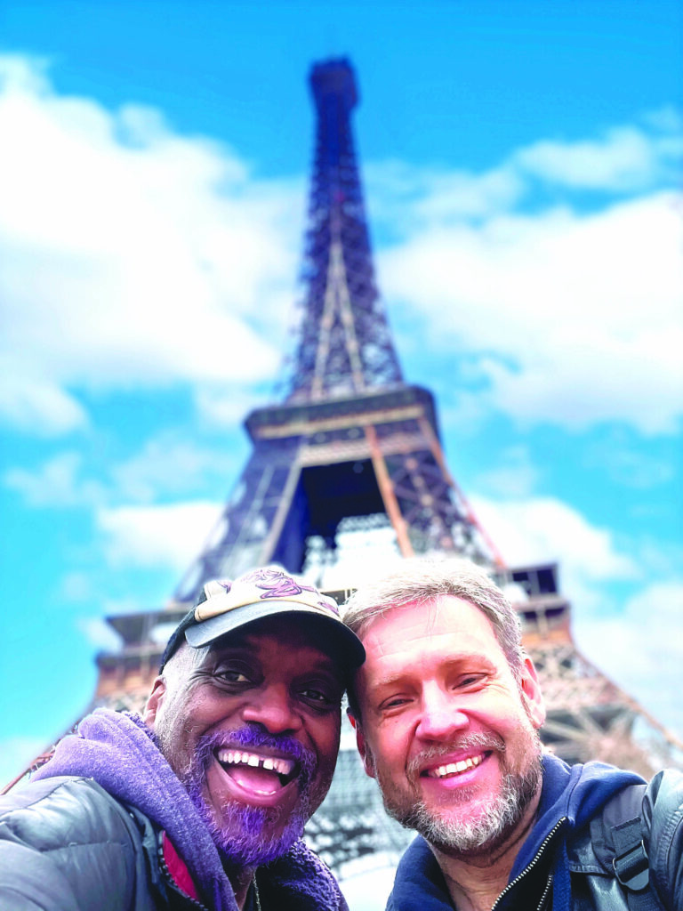 Davyd and Jiri in front of The Eiffel Tower (Photo by Suber)