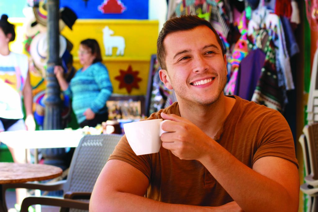 Enjoying Colombian Coffee in Medelllin (Photo by AJR Photo)