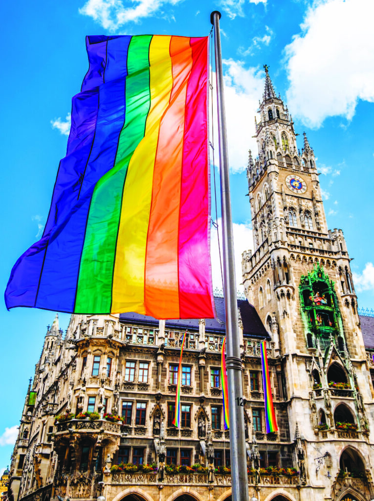 Rainbow Flags at theMunich Town Hall (Photo by FooTToo)