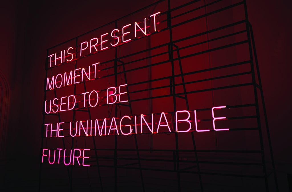 Alicia Eggerts This Present Moment Neon Artwork at the Renwick Gallery (Photo by Aiden Aydin)