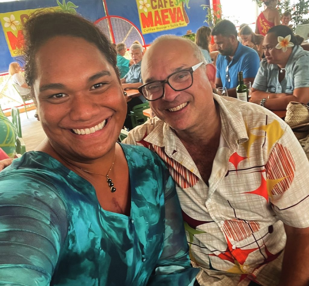 Abel Hauata and Jim Gladstone at The Papeete Central Market